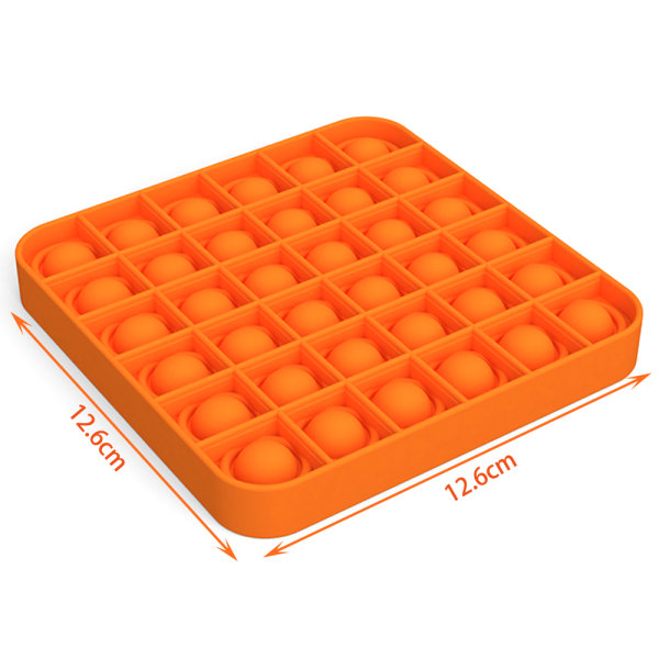 Pop It Fidget Toy-Flera färger Stress Sensory Toy Kid Game orange-love