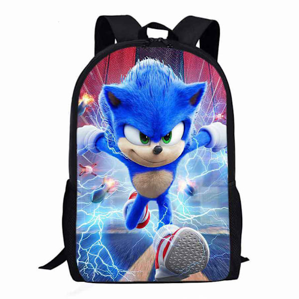 Barn Pojkar Flickor Cartoon Sonic Ryggsäck Skolväska Casual Bookbag Resväska Födelsedag Julgåvor #5