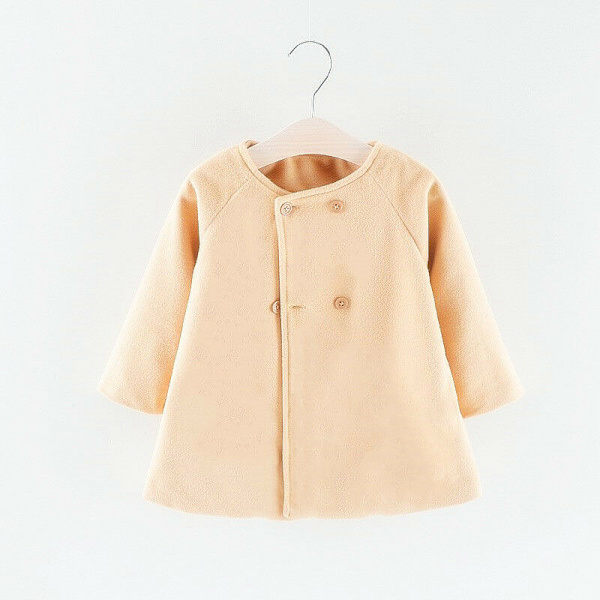 Piger Børn Fleece Trench Kappe Frakke Vinter Varm Jakke Casual Red 3-4 Years
