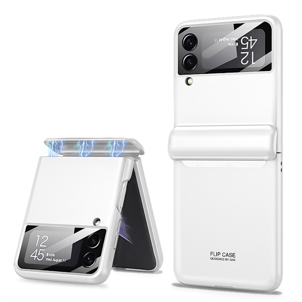 Mobilfodral för Samsung Galaxy Z Flip 4, Retro Skyddande Fodral Kompatibelt med Samsung Galaxy Z Flip 4 White