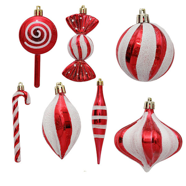 1 st julgranskulor Flerfärgade Julhängande Trädberlocker Julgransprydnader Boll Hemfest Dekoration Present Nyår 14PCS