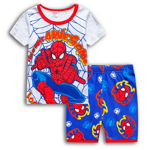 Spider-Man Pyjamas för Små Pojkar Grafisk Kortärmad Topp & Shorts Sovkläder Set Hemmakläder Pyjamas #3 100cm