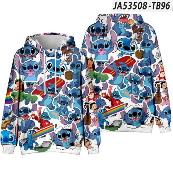 Stitch 3D Hoodies Barnkläder Tröja Pullover Topp Kostymer A 120cm