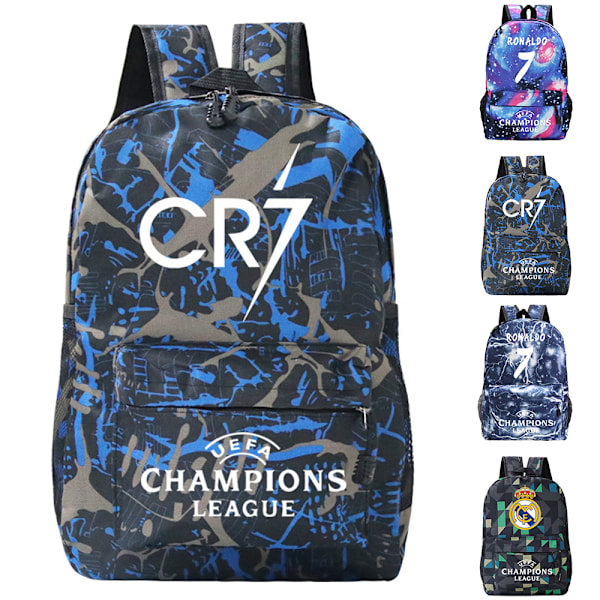 CR7 Ronaldo Print Ryggsäck Galaxy Ryggsäck Resväskor Axelväskor Skolväska D