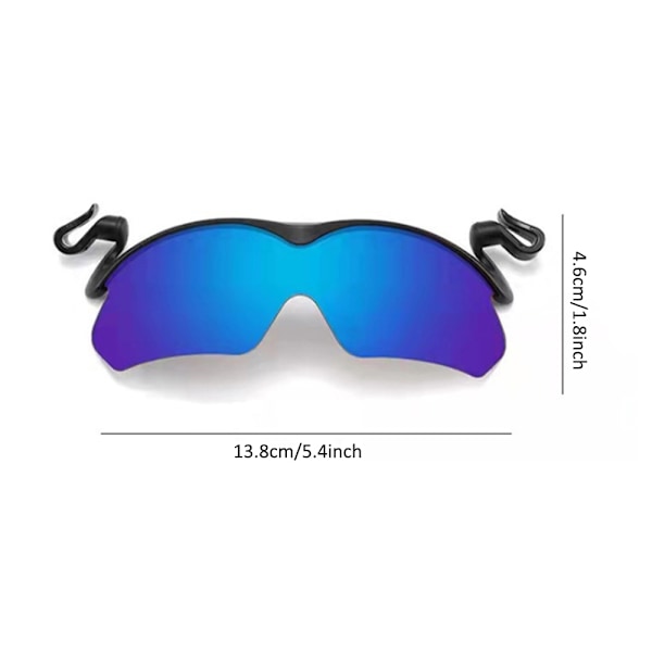 2024 Nya polariserade clip-on solglasögon, clip-on hatt polariserade solglasögon, fiske cykling jakt UV-skydd solglasögon Blue