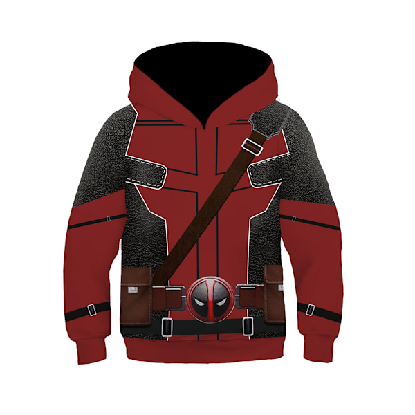 Kids Cosplay Deadpool 3 Wolverine 3D Hoodies Superhjälte X-Men Jacka Kläder Kostymer Red XS