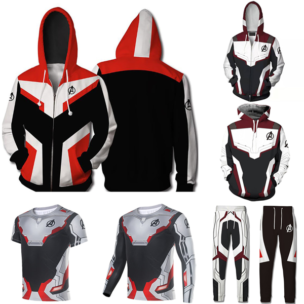 Marvel Avengers 4 3D-tryckta herrtröjor herrtröja T-shirtrock pants B