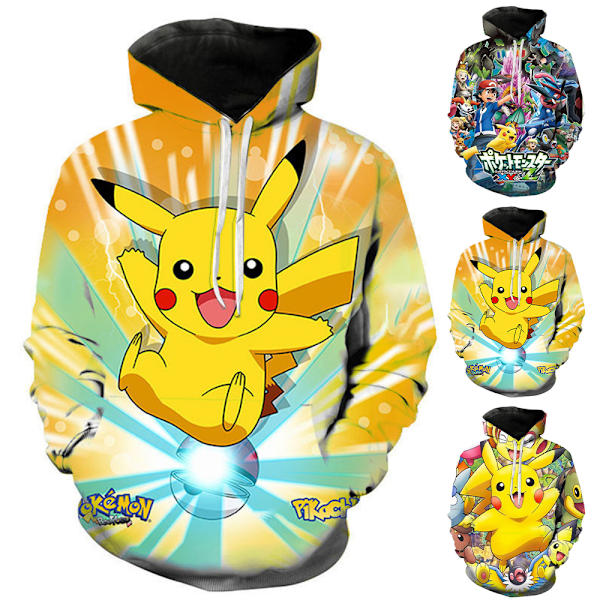 Poikien lasten 3D-anime-sarjakuvahuppari, pusero, yläosat C 160cm