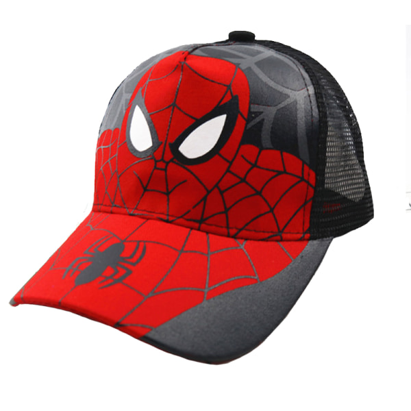 Barnpojkar Spiderman Baseball Cap Hip Hop Mesh Snapback Sport Mesh Black