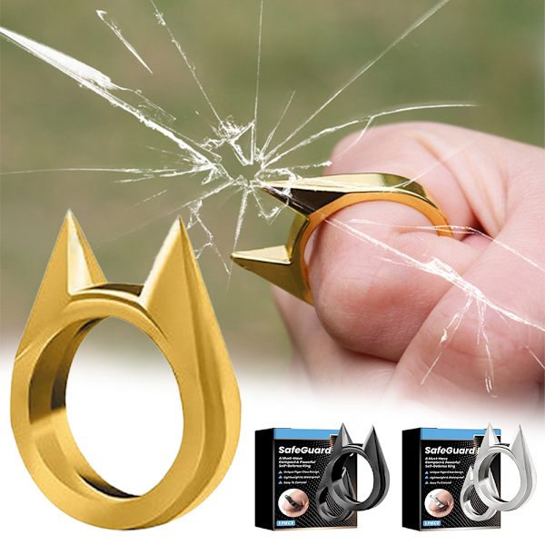 Säkerhetsring för Kvinnor Män Utsökt Kattöron Spikad Ring Presenter Black