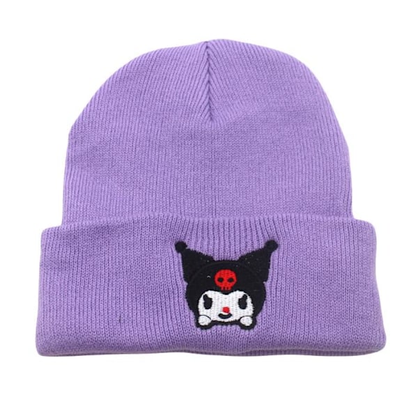 Saniro Beanie-mössa för kvinnor Söt tecknad Cinnamoroll Melody Kuromi Vinterstickad mössa C