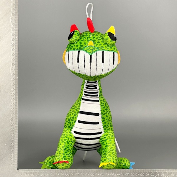 Nightmare Critters Poppy 4 Grön Dinosaurie Stor Lejon Plysch, Fylld Djurleksak, Mjuk och Söt Överraskningsgåva för Fans och Barn, Födelsedagsprydnader C 30x10cm