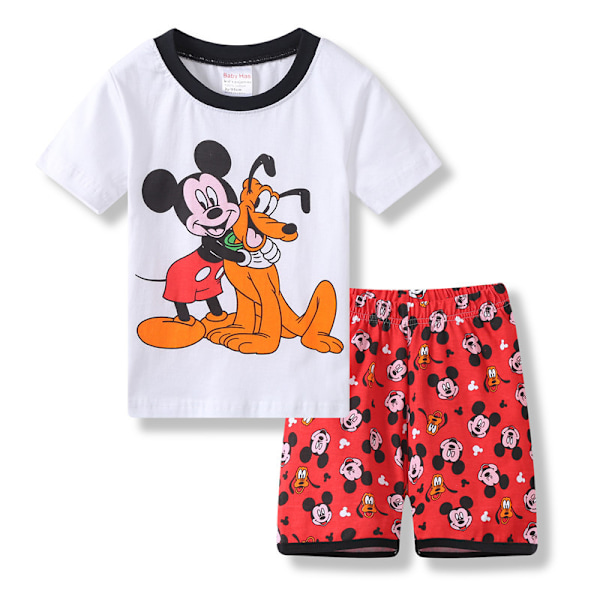 Mickey Små Pojkar Pyjamas Grafisk Kortärmad Topp & Shorts Sovkläder Set Hemmakläder Pyjamas #10 110cm