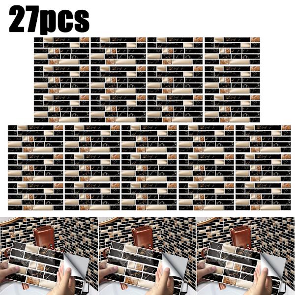 Sisustustiili seinätarra itseliimautuva vaahtomuovinen tapetti 27 PCS
