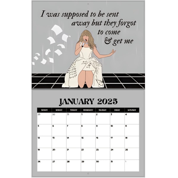 2025 Kalender Taylor Swift The Eras Tour Kalender För Fan, Taylor Tour Kalender