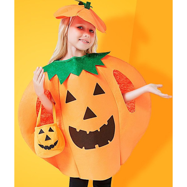 Barn Vuxna Söt Halloween Pumpa Kostymer Barn Pojkar Flickor Fest Cosplay Fancy Dress Up Adult Pumpkin Coat