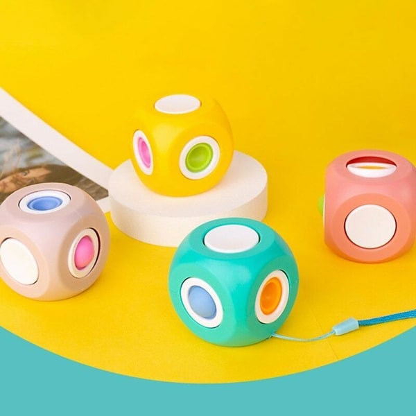 Fidget Toy Simple Dimple Spinner Barnleksaker Hand Spinner Presenter pink