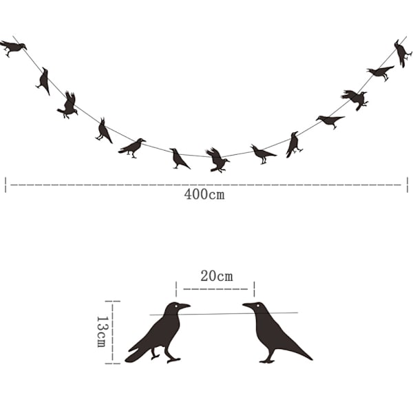 Halloween Lentävät Linnut Seppeleet Bannerit Lippu Juhlakoriste