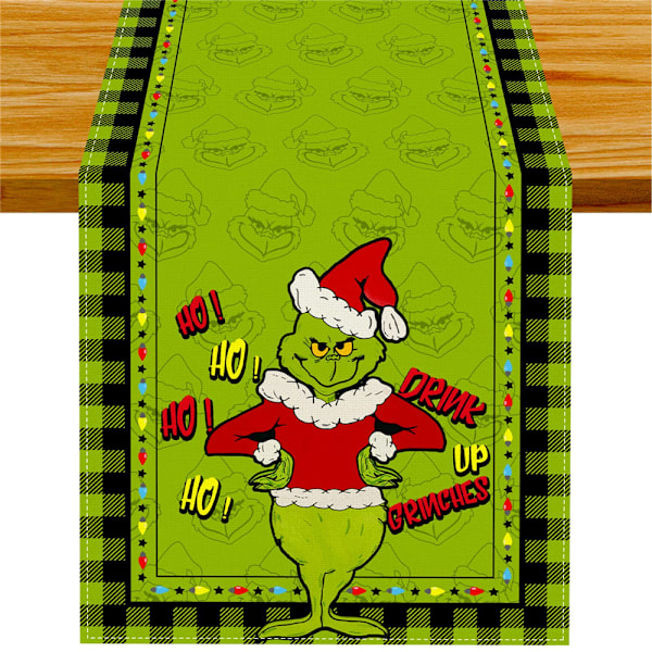 Julebordløper Merry XMAS Duk Hjem Spisebord Flaggdekorasjoner B