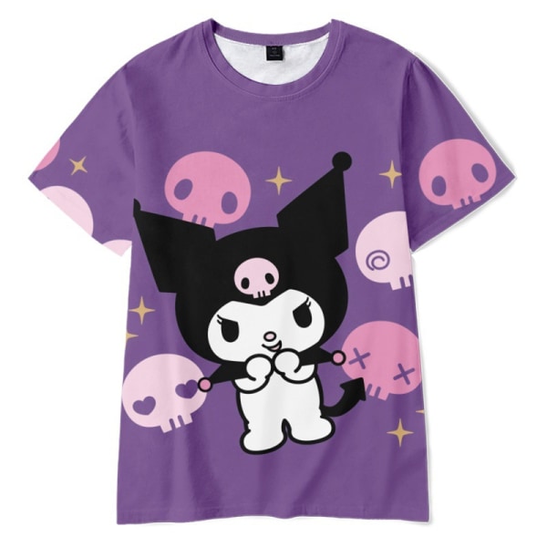 Barn Pojkar Flickor 3D Kuromi Cartoon Casual Kortärmad T-shirt T-shirt Pullover Topp Presenter A 130cm