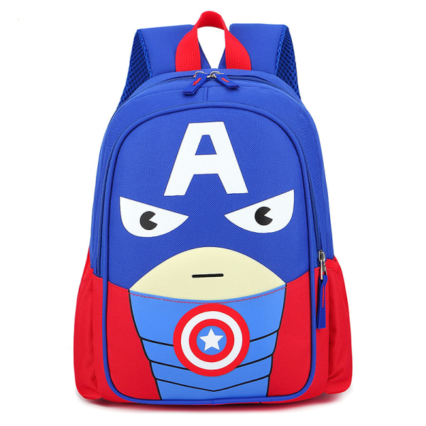 Superhjälteryggsäck för barn Spiderman skolväskor Tecknad ryggsäck Captain America