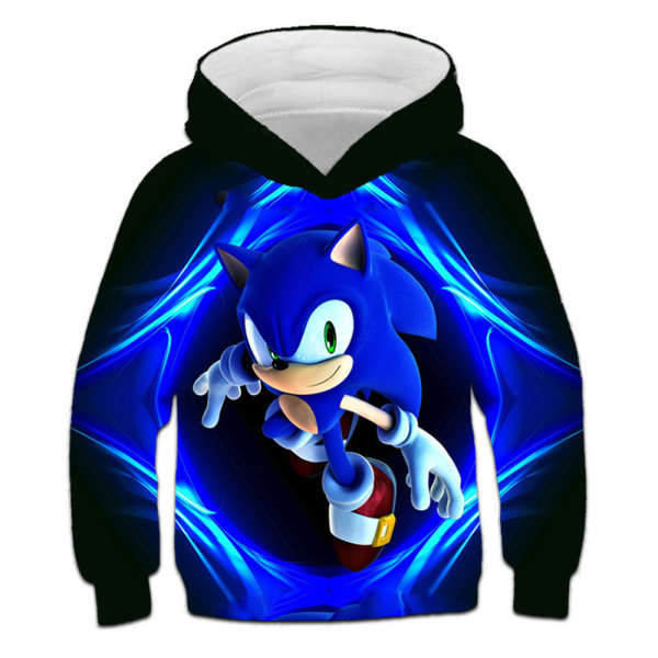 Sonic The Hedgehog 3D-tryckt Hoodie för Pojkar 150cm