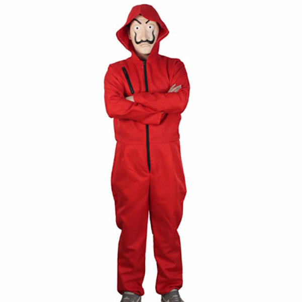 Halloween Cosplay La Casa De Papel Kostume Jumpsuit Maske clothes+mask(long)
