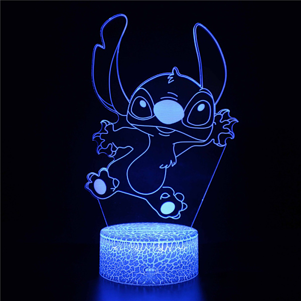 LED Sengelampe med Touch-funktion Stitch Natlampe Børnegave C