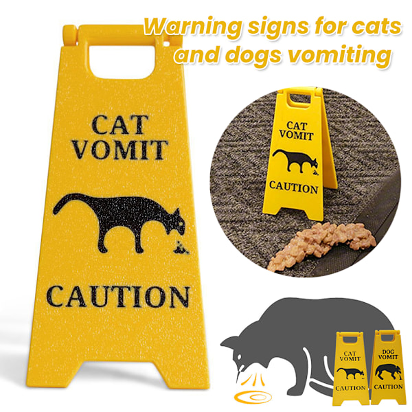Kattkräks Skylt, Hundkräks Skylt, Rolig Katt Skyltar Dekoration, Trädgård Varnings Skylt \"Kattkräks Skylt\", Rolig & Söt Nyhet Katt/Hund Kräks Skylt för Husdjursägare Dog