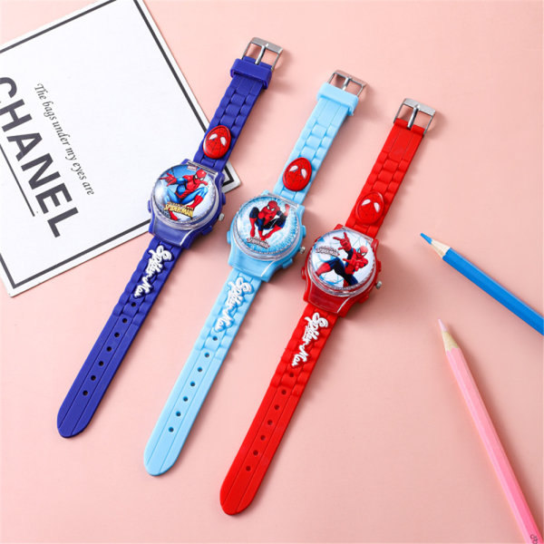 Kid Super Hero Captain America Avengers Analog Watch Flip Design red