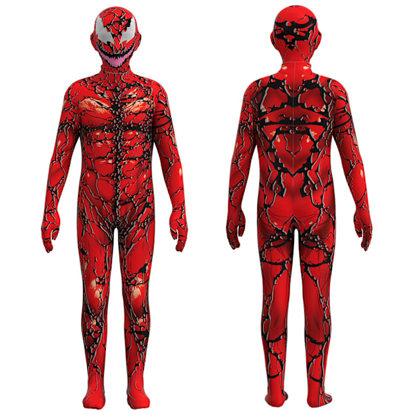 Barn Venom Röd Jumpsuit Onesie Pojkars Bodysuit Cosplay Kostym 110cm