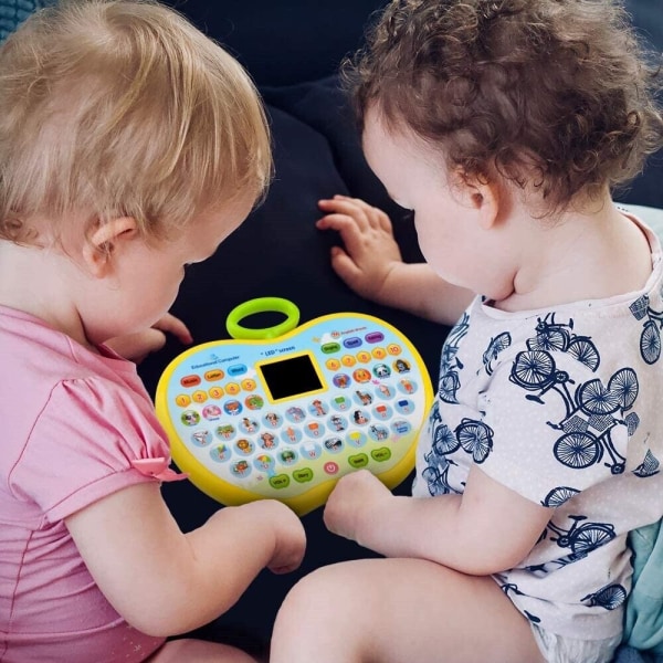 Baby pedagogiska leksaker pojkar flickor med musik ljus gåva för lär Yellow