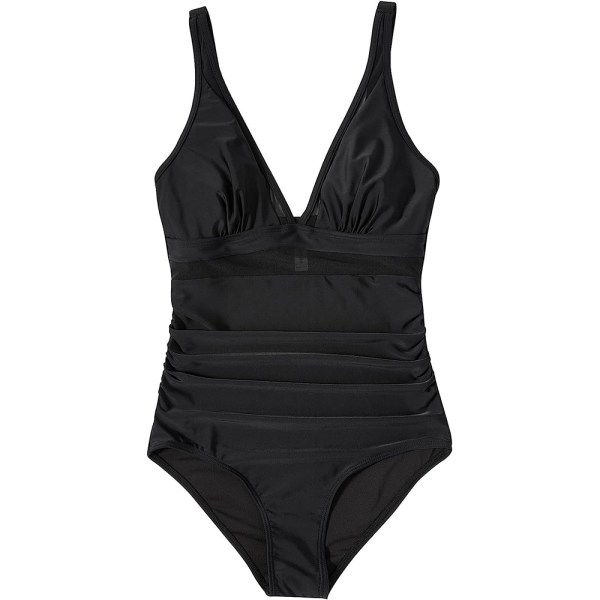 Vadderad bikinibaddräkt för kvinnor i ett stycke Monokini baddräkt Black M