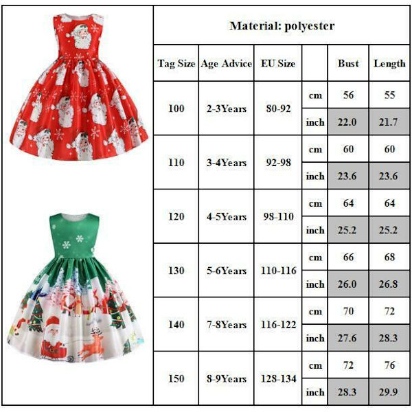 Flickor Prinsessklänning Julparty Ärmlös Rosettklänning Red