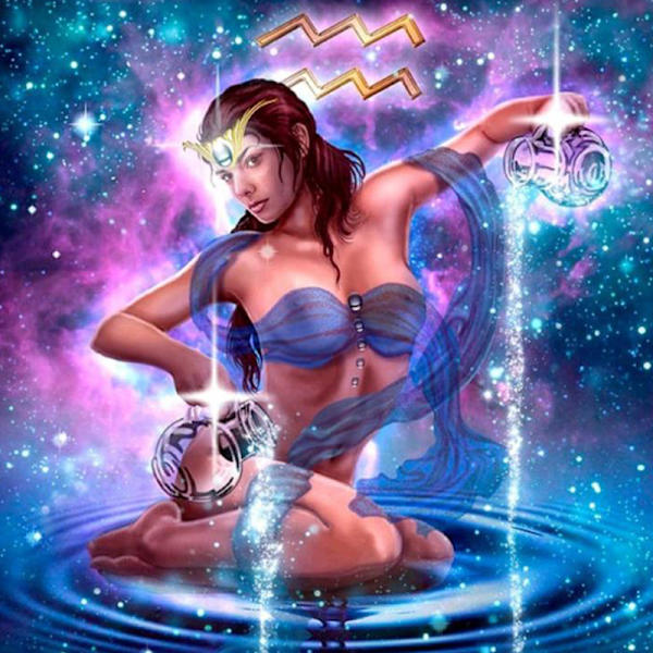 Tolv Konstellationer 5D Full Borr Diamantmålningar Dekoration Aquarius