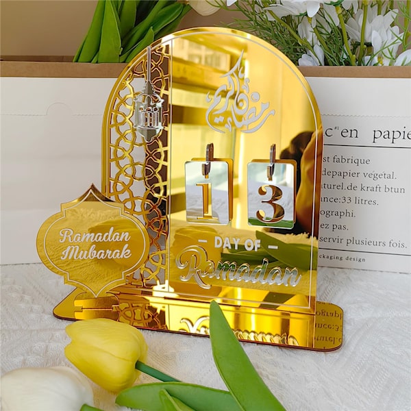 2024 Eid Ramadan Mubarak Advent -joulukalenteri koristeet kotiin Silver