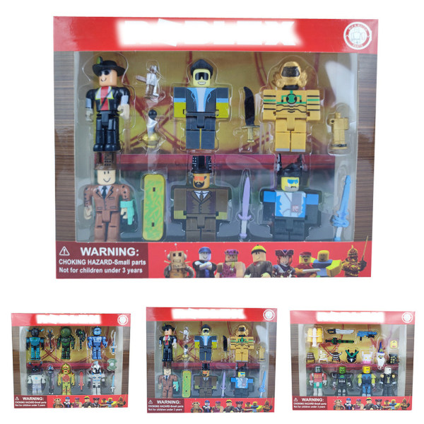 Roblox Spelfigur Leksaker Mini Set Barnfödelsedagspresent Mix Match Borddekoration B 25.5*4*20.5cm