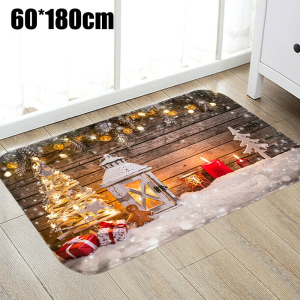 Julete trykt sklisikker absorberende matte dørdekorasjon 60*180cm
