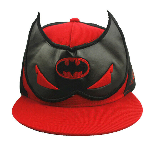 Kid Pojke Flicka Batman Baseball Cap Hip Hop Snapback för toddler Red+Black