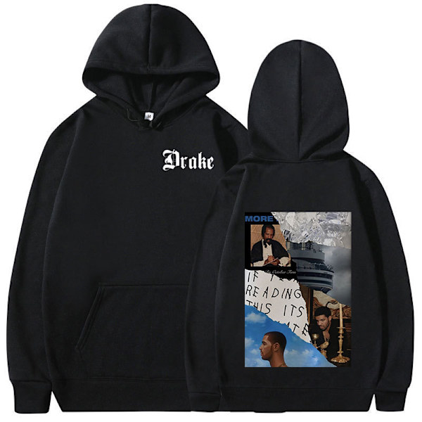 Herre Dame Rapper Drake Musik Album Grafisk Print Hip Hop Hættetrøje Sweatshirt Hoody L