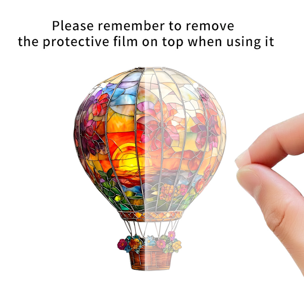 Varmt Luftballong Sollampa med Ljusstake Hängande Trädgårdslampa Vattentät Glas Varmt Luftballong Sollampa Dekoration för Gräsmatta Veranda Trädgård