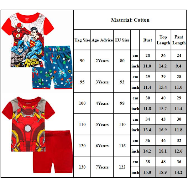 Revenge Pyjamas för Små Pojkar Grafisk Kortärmad Topp & Shorts Sovkläder Set Hemkläder Pyjamas #2 130cm
