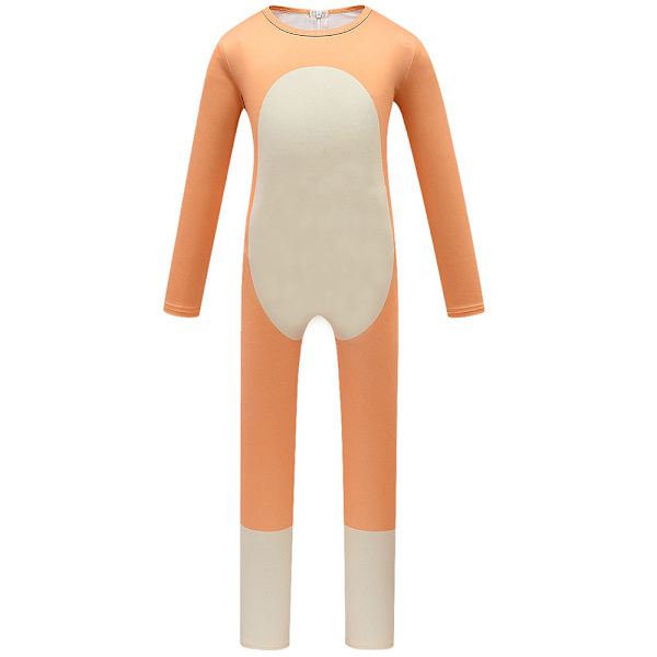 Halloween-asut Lapsille Poika Bluey Koira Ystävät Cosplay-asu Naamiaisasu Joulujuhla Haalari Orange 130cm