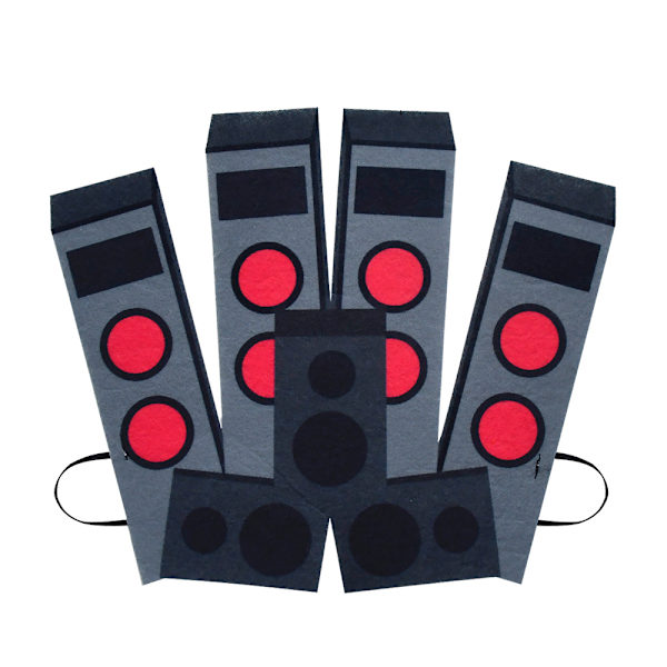 Barn Skibidi Toalett TV Man Juldräkt Jumpsuit Mask Set 130cm