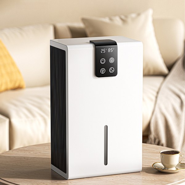 Luftavfuktare, 3-i-1 & 90W Intelligent Elektrisk Avfuktare, Portabel Multifunktionell med LCD-Display, 2.8L, Tyst Tork, Med Sovlägesfunktion