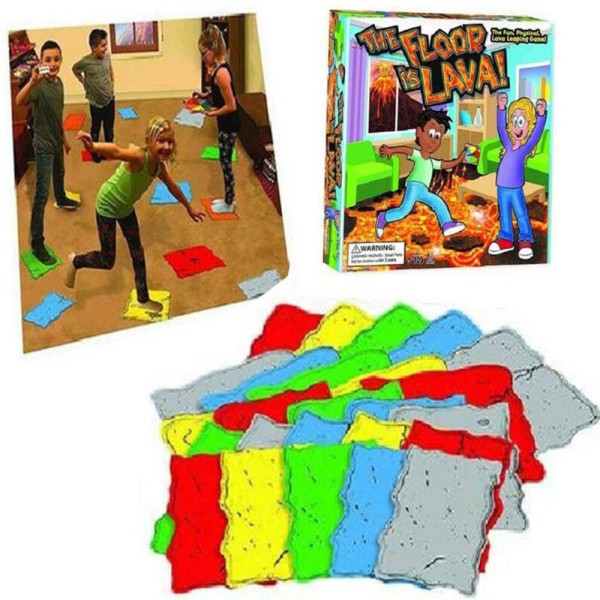 Golvet är lava Lätt att spela brädspelsleksak för barn och vuxna