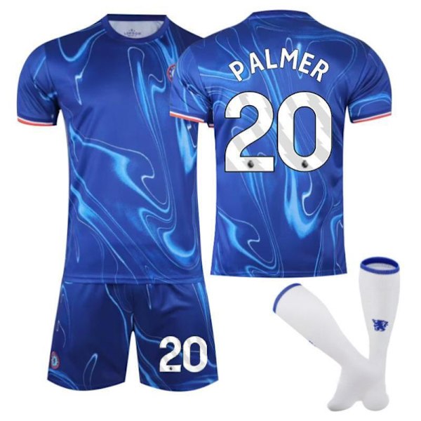 2024-2025 Chelsea Hemmatröja Barn Fotbollströja Set Nr. 20 PALMER Fotbollsträningsuniform 26