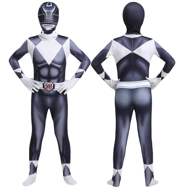 Dinosaur Squad Tyrannosaurus Rex Emperor White Tiger Company Cosplay Jumpsuit Cosplay All-inclusive tights för barn Black 130cm