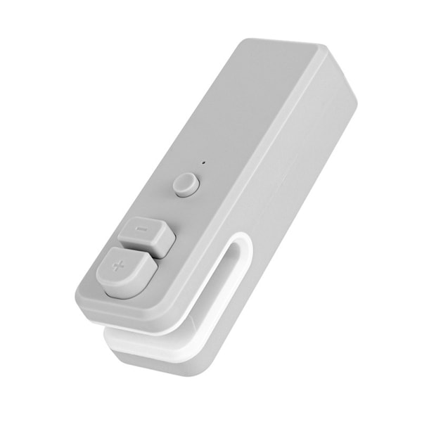 Mini Håndtak Chipspose Forseglingsmaskin, 2-i-1 Oppladbar Mini Poseforseglingsmaskin med Kutter og Magnet Grey
