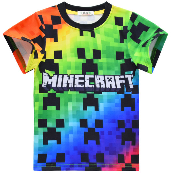 Minecraft Boys Pyjamas 2-delad Kort Pyjamas Set Presenter Tonåringar 140cm